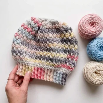 Free Puff Stitch Crochet Hat Pattern